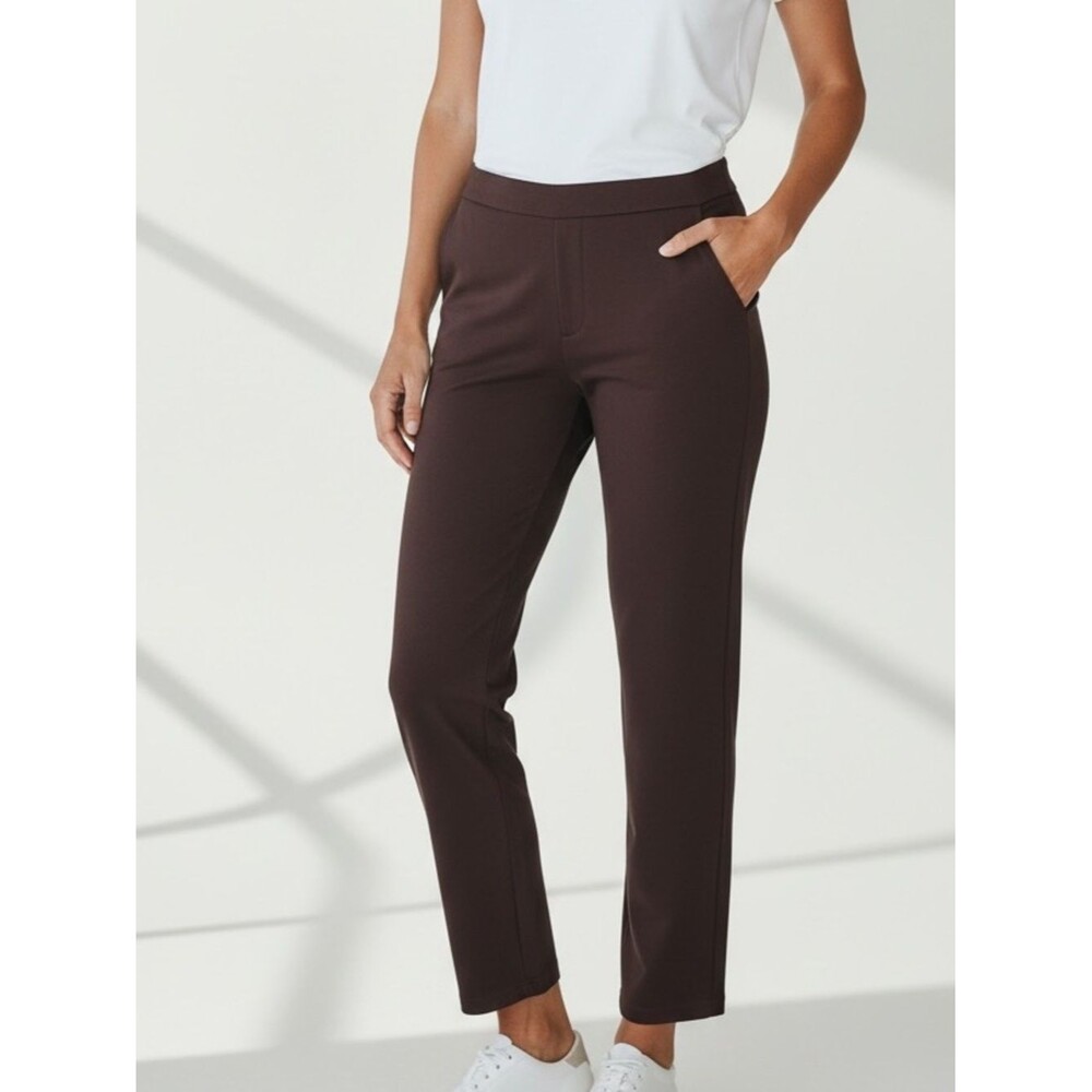 Eileen Fisher Women's Washable Stretch Crepe Slim Ankle Pants